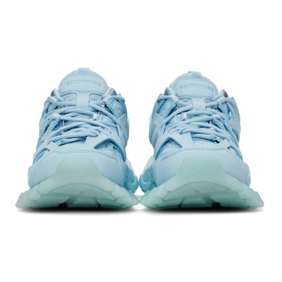 Shop Balenciaga Blue Track Clear Sole Sneakers In 4200 Blue