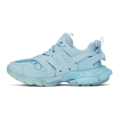 Shop Balenciaga Blue Track Clear Sole Sneakers In 4200 Blue