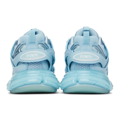 Shop Balenciaga Blue Track Clear Sole Sneakers In 4200 Blue