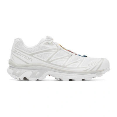 Shop Salomon White Limited Edition Xt-6 Adv Sneakers In White/ White/ Lunar