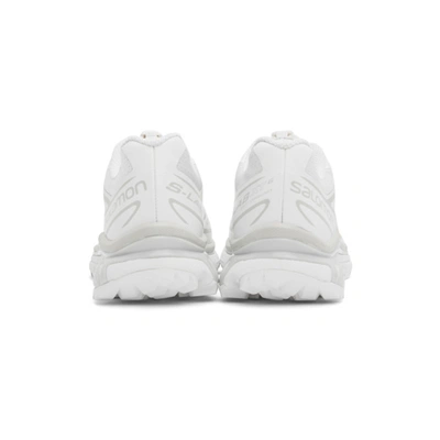 Shop Salomon White Limited Edition Xt-6 Adv Sneakers In White/ White/ Lunar
