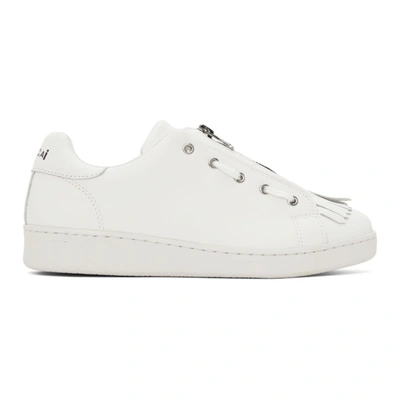 Shop Apc White Sacai Edition Julietta Minimal Sneakers In Aab White