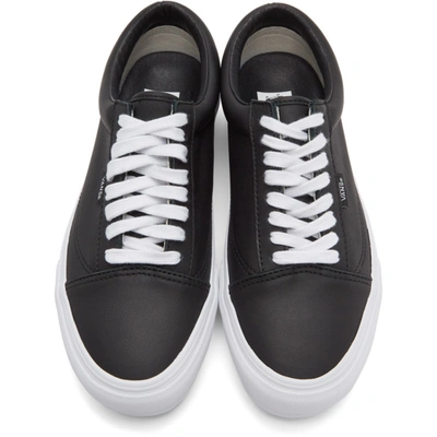 Shop Vans Black Leather Old Skool Ns Vlt Lx Sneakers In Black Black