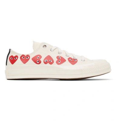 Comme Des Garçons Play Off-white Converse Edition Multiple Hearts Chuck 70  Low Trainers | ModeSens