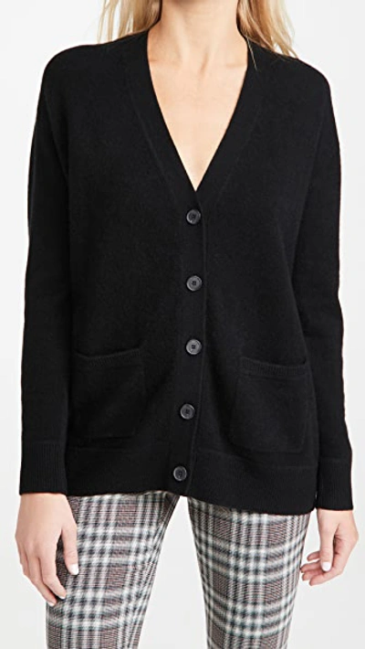 Shop Naadam Drop Shoulder Cashmere Cardigan In Black