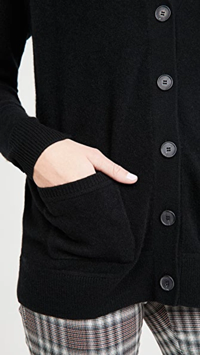 Shop Naadam Drop Shoulder Cashmere Cardigan In Black