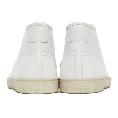 Shop Saint Laurent White Court Classic Sl/39 Mid Sneakers In 9225 Whtblk
