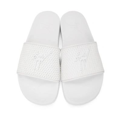 Shop Giuseppe Zanotti White Brett Sandals