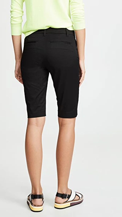Vince Knee-length Side Pocket Chino Shorts In Black