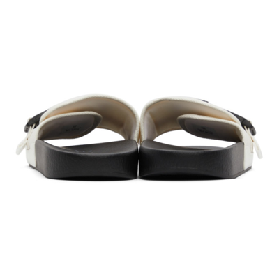 Shop Mcq By Alexander Mcqueen White Infinity Slides In 9000 White