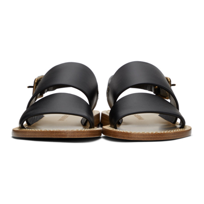 Shop Dolce & Gabbana Black Pantheon Sandals In 80999 Black