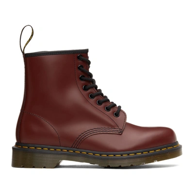 Shop Dr. Martens' Red 1460 Smooth Lace-up Boots In Cherry Red