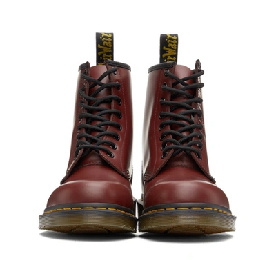 Shop Dr. Martens Red 1460 Smooth Lace-up Boots In Cherry Red
