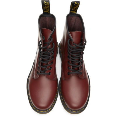 Shop Dr. Martens Red 1460 Smooth Lace-up Boots In Cherry Red