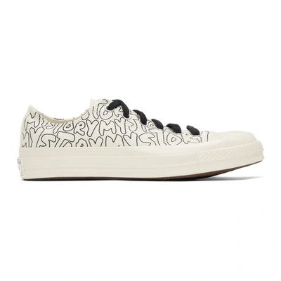 Shop Converse Off-white & Black My Story Chuck 70 Low Sneakers In Egret/black