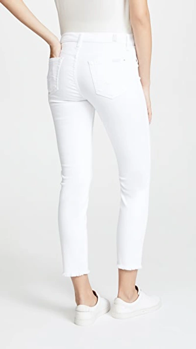 Shop 7 For All Mankind Roxanne Ankle Jeans With Raw Hem White 27