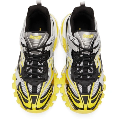 Shop Balenciaga Grey & Yellow Track 2.0 Sneakers In 7290 Grey
