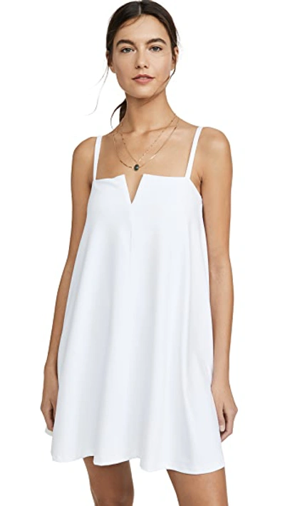 Susana Monaco Flared V-wire Tank Dress In Sugar