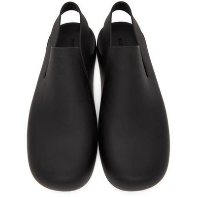 Shop Bottega Veneta Black Rubber Puddle Loafers In 1000 Black