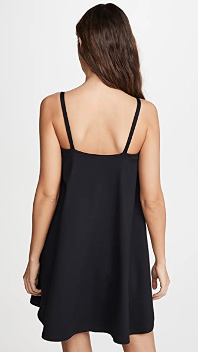 Susana Monaco Flared V-wire Tank Dress In Black