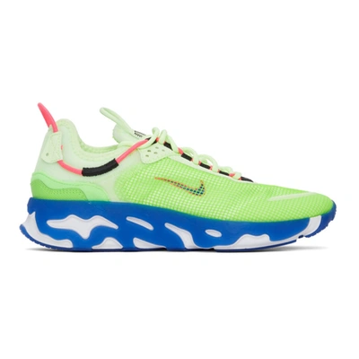 Nike Green & Blue React Live Premium Sneakers In Barely Volt/hyper Royal/electric  Green | ModeSens