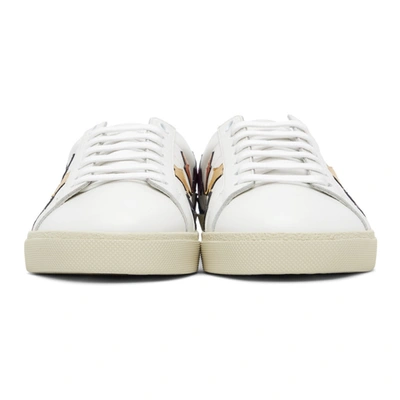 Shop Saint Laurent White Metallic California Court Classic Sl/06 Sneakers In 9090 Whtmul