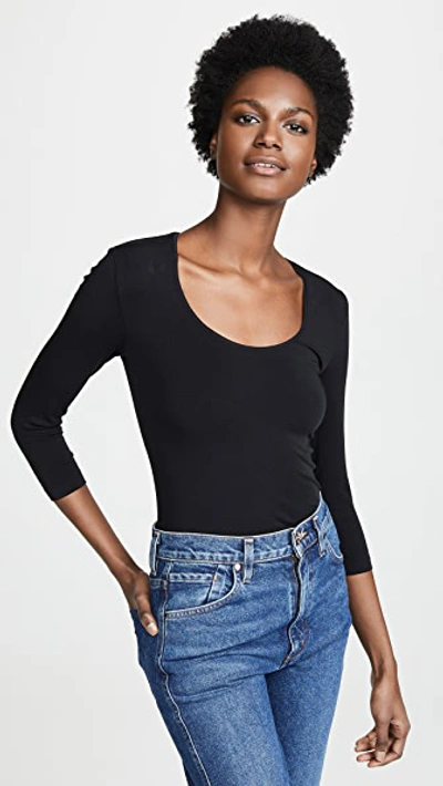 Memphis Long-sleeve Bodysuit In Black