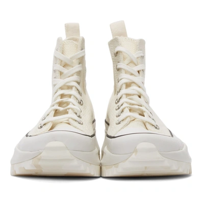 Shop Converse Off-white Marble Run Star Hike High Sneakers In Egret/white