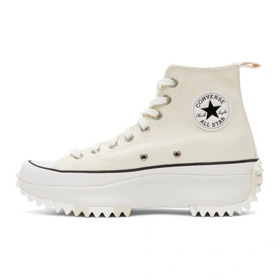 Shop Converse Off-white Marble Run Star Hike High Sneakers In Egret/white
