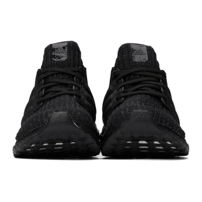 Shop Adidas Originals Black Ultraboost 4.0 Dna Sneakers In Blk/blk/gry