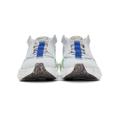 Shop Nike Grey Crater Impact Sneakers In Pure Platinum/black-