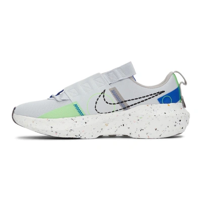 Shop Nike Grey Crater Impact Sneakers In Pure Platinum/black-