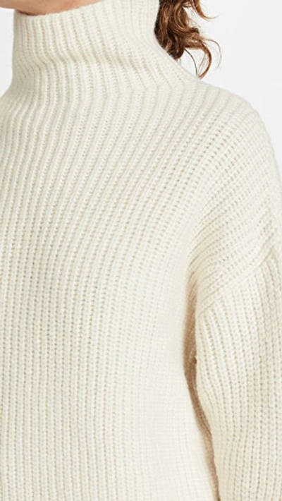 Anine Bing Sydney Alpaca Blend Turtleneck Sweater In Ivory