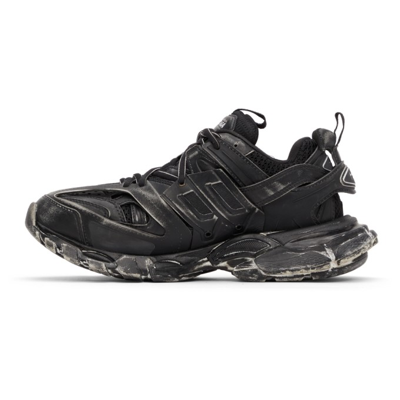 Shop Balenciaga Black Faded Track Sneakers In 1000 Black