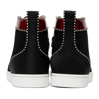 Shop Christian Louboutin Black Lou Pik Pik Orlato High Sneakers In Cm4h Multicolor