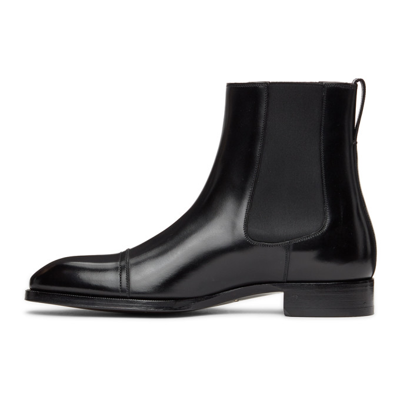 Shop Tom Ford Black Elkan Chelsea Boots In Ner Black