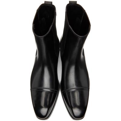 Shop Tom Ford Black Elkan Chelsea Boots In Ner Black