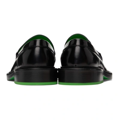 Shop Versace Black 'la Medusa' Loafers In D41xn Black/green