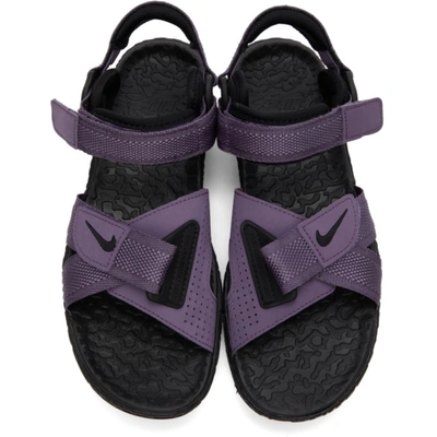 Shop Nike Purple Acg Air Deschutz+ Sandals In Amethyst Smoke/black