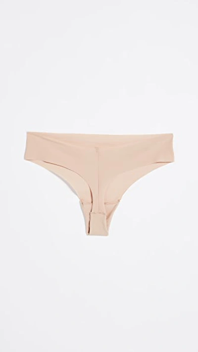 Calvin Klein Underwear 3 Pack Invisibles Thongs In Light Caramel