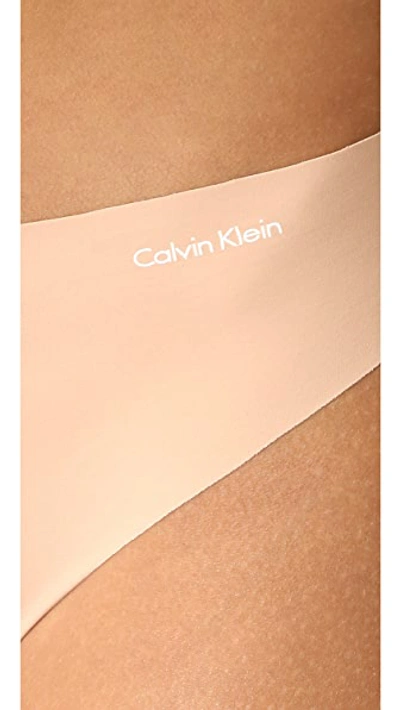 Calvin Klein Underwear 3 Pack Invisibles Thongs In Light Caramel