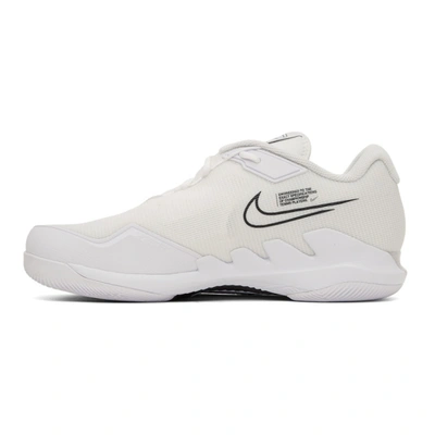 Shop Nike White Court Air Zoom Vapor Pro Sneakers In White/black