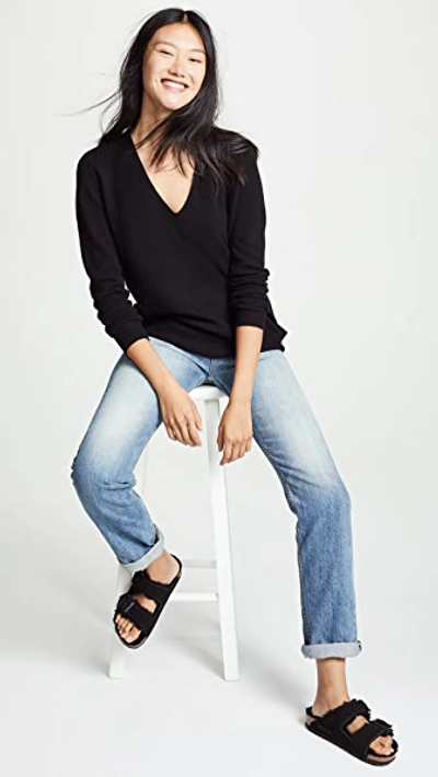 Shop Theory Adrianna Cashmere Sweater In Black