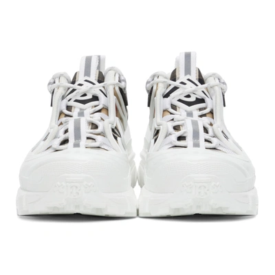 Shop Burberry White & Beige Vintage Check Arthur Sneakers In Archive Bei