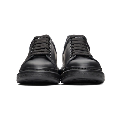 Shop Alexander Mcqueen Ssense Exclusive Black Iridescent Oversized Sneakers In 1049 Black/irridesce