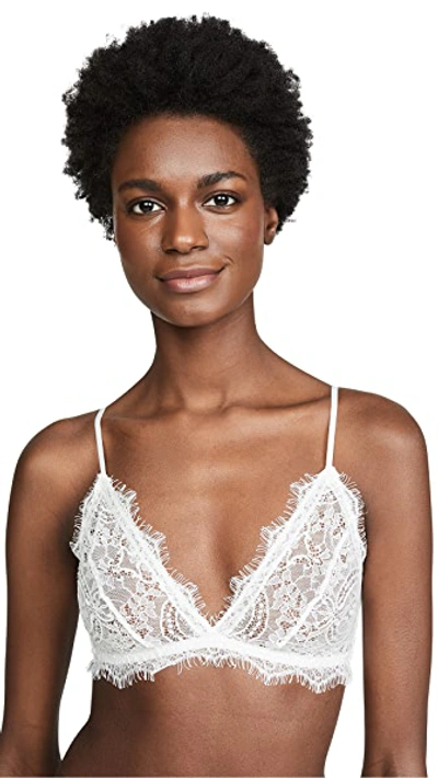 Shop Anine Bing Lace Bra With Trim Ivory