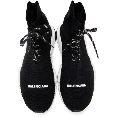 Shop Balenciaga Black Lace-up Speed 2.0 Sneakers In 1015 Black/