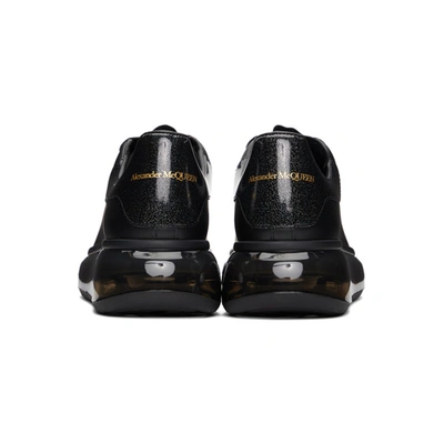Shop Alexander Mcqueen Ssense Exclusive Black Iridescent Clear Sole Oversized Sneakers In 1118 Black/irridesce