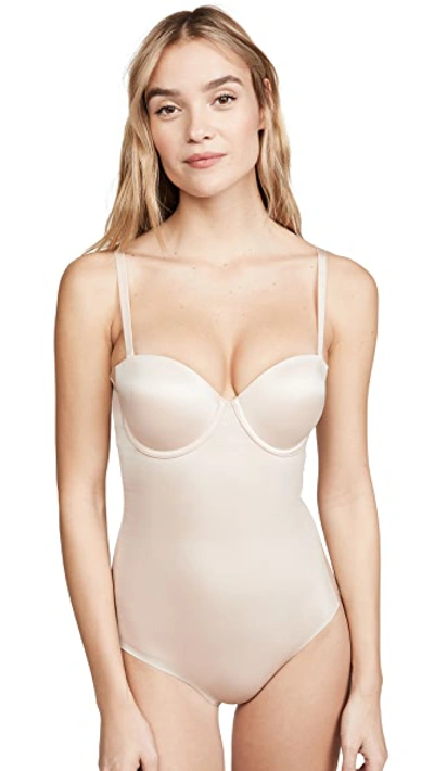 Shop Spanx Suit Your Fancy Strapless Bodysuit Champagne Beige