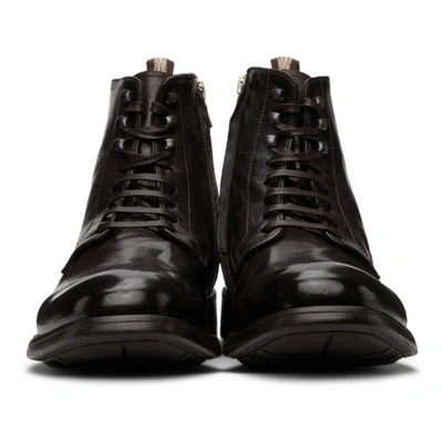 Shop Officine Creative Brown Chronicle 4 Boots In D215 Ebano